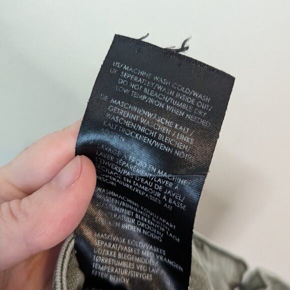 Liverpool Jeans Company Kylie Crop Cargo Skinny Denim Olive Green Size 8 - Picture 8 of 9